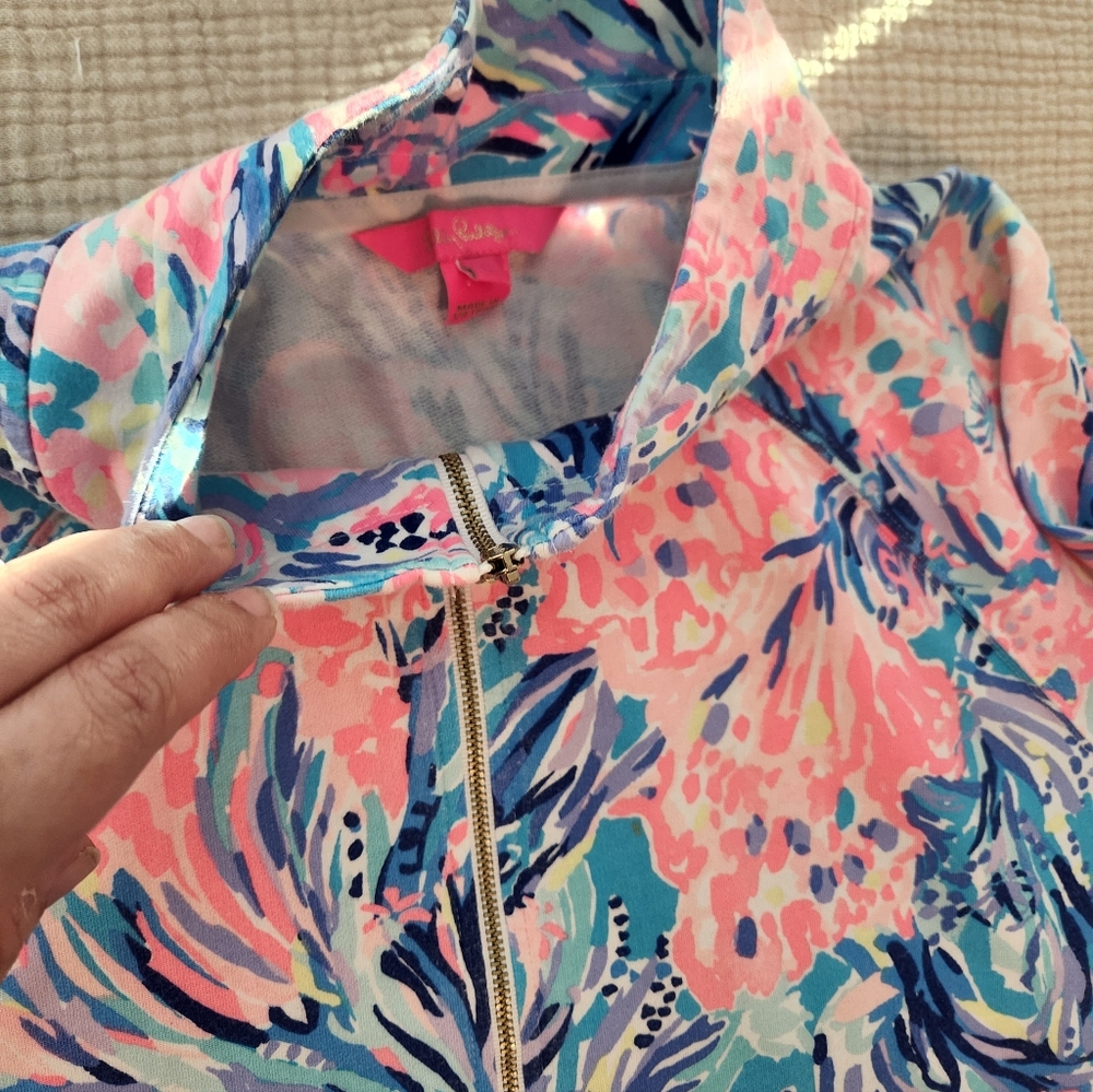 Lilly Pulitzer Pink and Blue Floral Jacket - Picture 9 of 11
